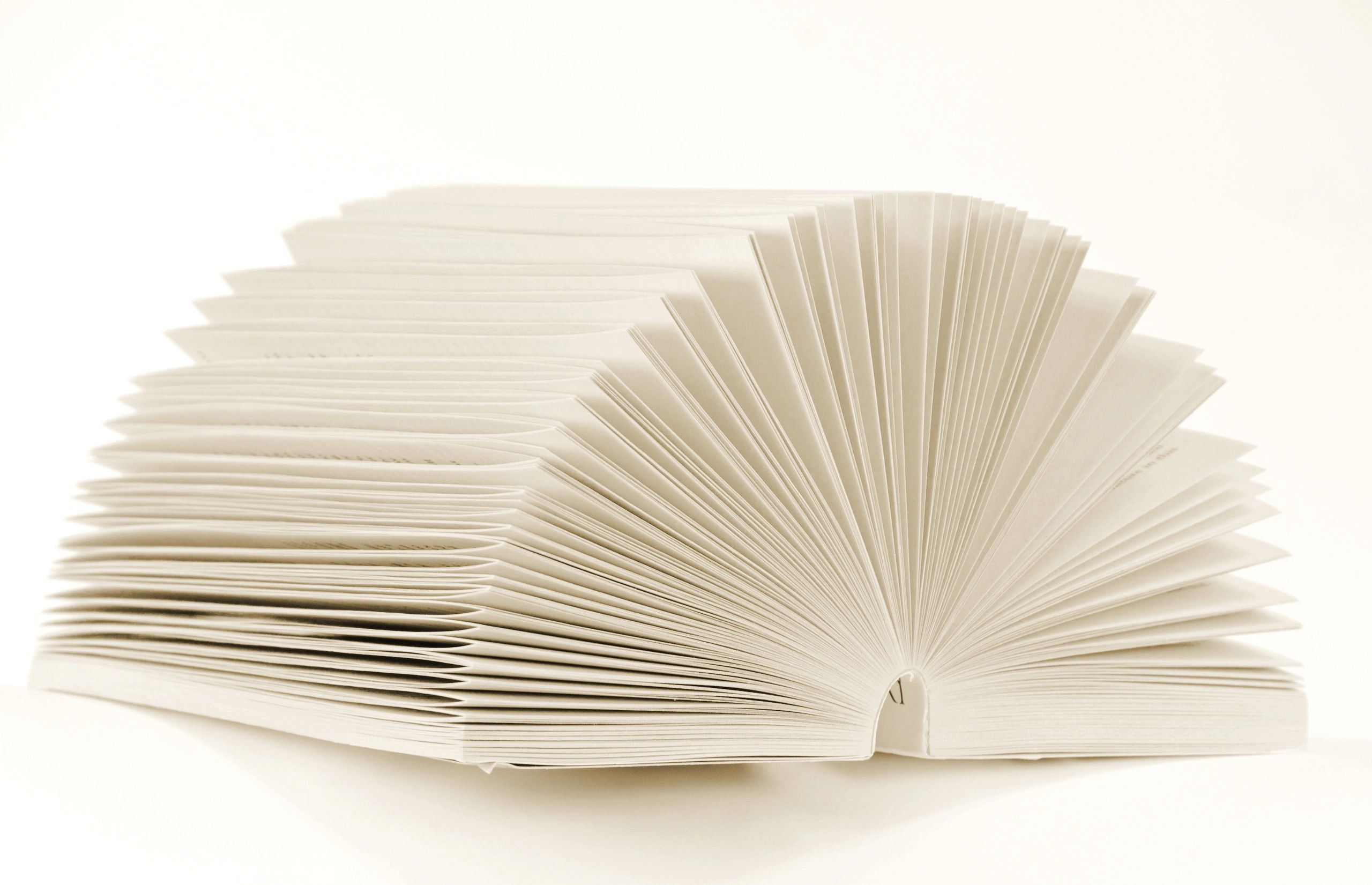 Open book pages in sepia tones